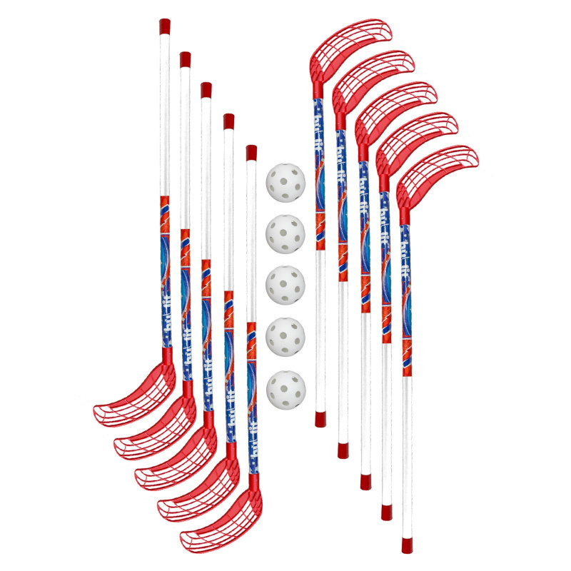 Набор для флорбола АЛИСА (10 клюшек, 5 мячей)